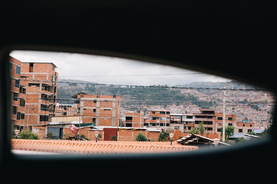 Fototapeta window view of the city