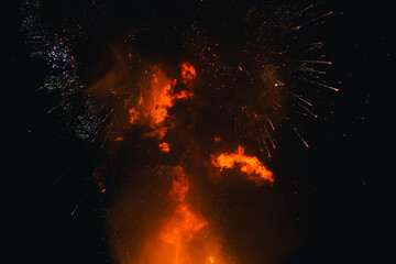 explosion of fire