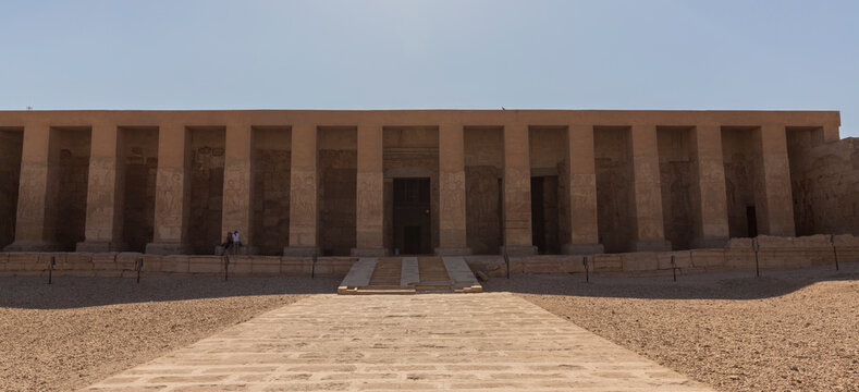 Facade, Temple of Seti I, Abydos, Egypt.