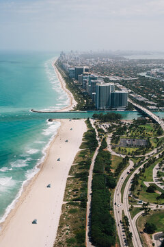 aerial view of miami beach