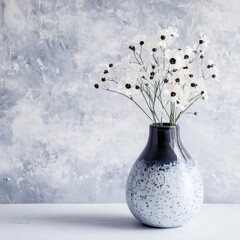 Elegant vase of white flowers