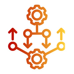 Modular Component Assembly from the Business Automation icon collection (Outline Gradient style)