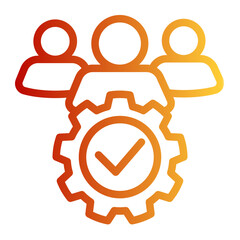 Customer Relationship Management Platform from the Business Automation icon collection (Outline Gradient style)