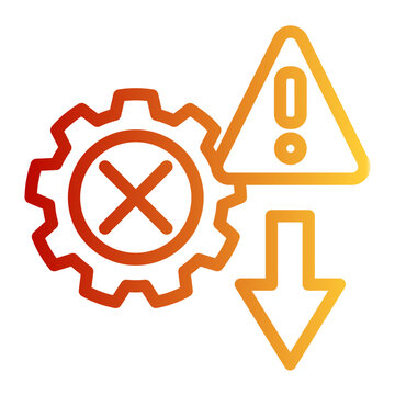 System Error Alert from the Business Automation icon collection (Outline Gradient style)