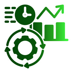 Operational Efficiency Analytics Dashboard from the Business Automation icon collection (Solid Gradient style)