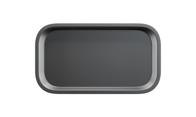 Black plastic food tray