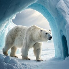 polar bear in the snow