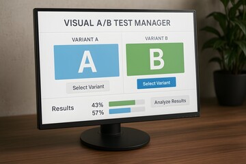 A/B Testing and its Results on Display. Witness the visual interface that showcases A/B testing data and its analysis.