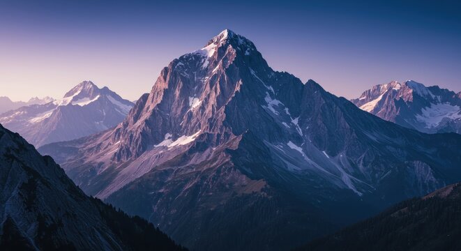 Majestic Mountain Peaks A Breathtaking Sunrise View
