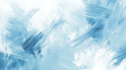 Obraz premium Abstract brush strokes in light blue and white create a textured background that balances softness and depth Perfect for use in creative digital art or minimalist design projects