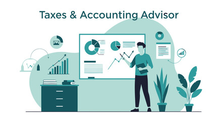 Financial Insights Presentation By Accounting Advisor With Diagrams and Graphs