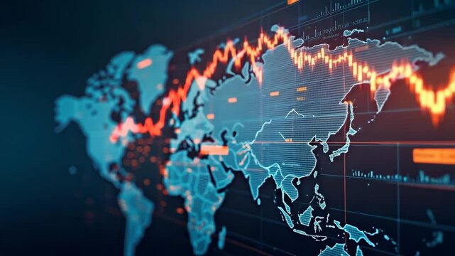 Striking image portraying market dynamics under geopolitical instability with detailed insights on risk mitigation strategic adjustments and resilient financial planning amid global uncertainties in  