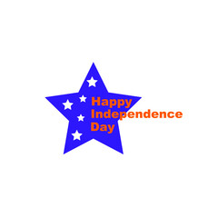 Happy independence day white isolated background 4 th july
