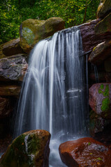 Fallkill Falls in Prospect Park, Brooklyn, New York — a long exposure photo of newly accessible hidden waterfall nestled within the park’s restored woodland landscape