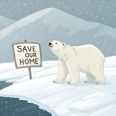 polar bear in the ice