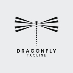 dragonfly logo vector illustration design