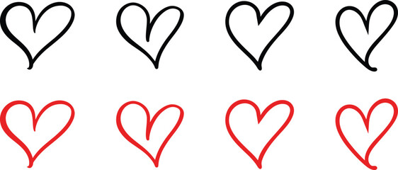 heart vector icon, heart shape vector love symbol illustration