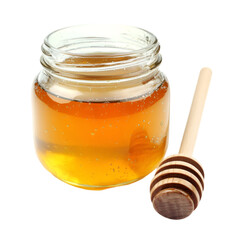 Fresh Honey in Jar with Dipper and Honeycomb – Pure Sweetness Concept. 
 glass jar of honey, honey closeup photo, premium honey stock, bee honey product, artisanal honey in jar, natural golden honey,
