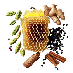 Golden Honeycomb Dripping Fresh Honey – AI Food Photography. 
golden honeycomb, dripping fresh honey, honeycomb with honey, AI food photography, natural honey image, sweet honey drip, raw honeycomb c
