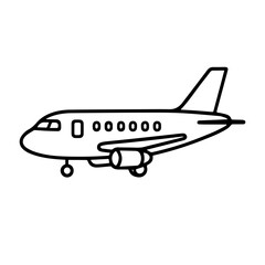 passenger plane line icon vector on white background
Vector line icon on white background