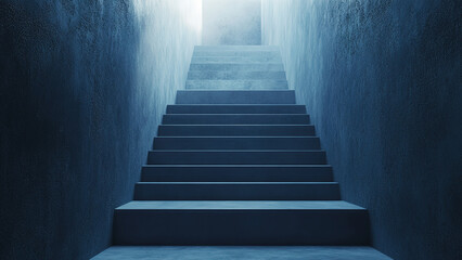 stairs up with light above background 4