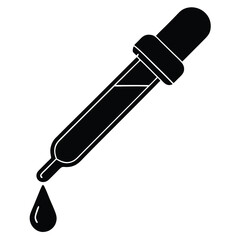 Chemist element isolated reagent dropper on white background 