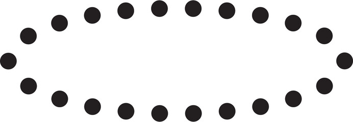 Oval frame dots black. Design element