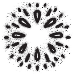 firework graffiti with black spray paint.vector illustration.