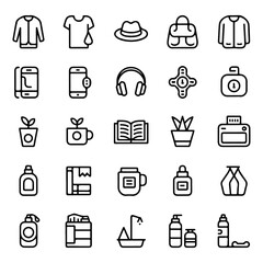 Unique and high quality Lifestyle Product line icon set