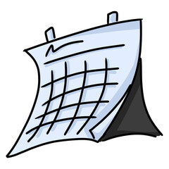 calendar icon isolated on white background.