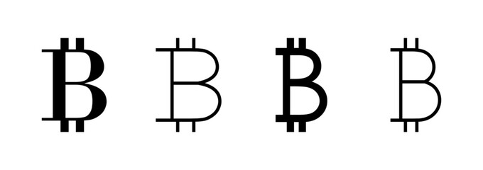 Obraz premium Bitcoin icon logo design. bitcoin sign and symbol. payment symbol. cryptocurrency logo