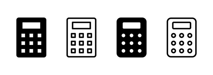 Calculator icon logo design. Accounting calculator sign and symbol.