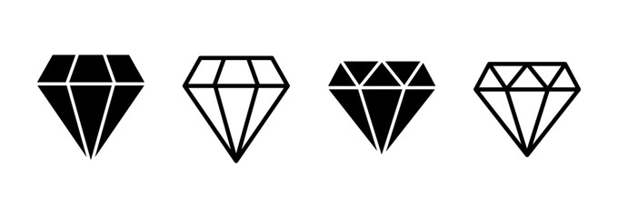 Diamond icon logo design. diamond gems sign and symbol