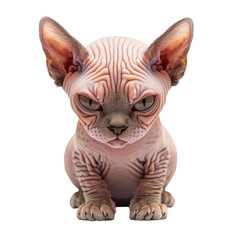 Lovely cute smiling kitten transparent background