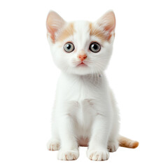 Lovely cute smiling kitten transparent background