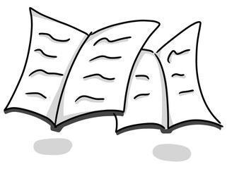 Book icon isolated on transparent background.