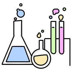 science experiments icon isolated on transparent background.