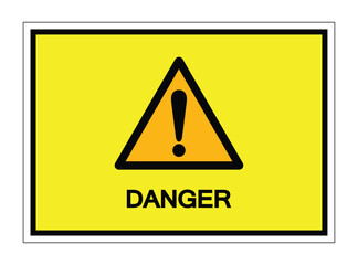 Bright Yellow Warning Sign Indicating Danger with Exclamation Mark Symbol
