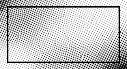 Abstract Halftone Background Grayscale Dotted Texture with Framed Design