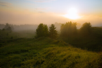 sunrise in the mountains