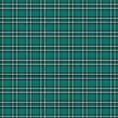Deep Teal and White Plaid Pattern - Seamless Tartan Texture