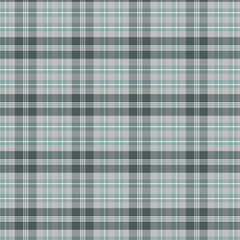 Muted Grey and Teal Plaid Pattern - Seamless Tartan Texture