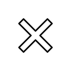 Close icon symbol for apps and websites. Delete sign and symbol. cross sign