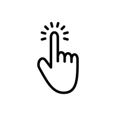 Hand cursor icon symbol for apps and websites. cursor sign and symbol. hand cursor icon clik