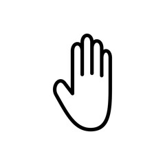 Fototapeta premium Hand icon symbol for apps and websites. hand sign and symbol. palm