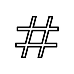 Hashtag icon symbol for apps and websites. hashtag sign and symbol