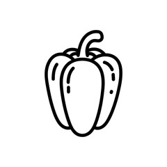 Bell Pepper illustration vector style coloring page 