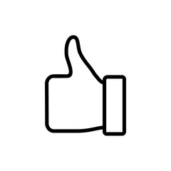 Like icon symbol for apps and websites. Thumbs up sign and symbol. Hand like