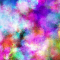 Vibrant colorful abstract cosmic nebula background
