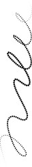 Line dot of spiral and wave, symbol, icon. Design element